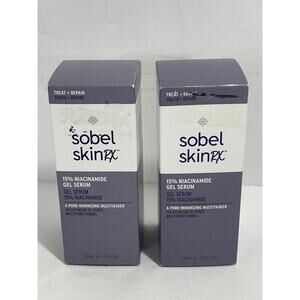 Lot Of 2 Sobel Skin RX 15% Niacinamide Gel Serum Pore-Minimizing Multitasker